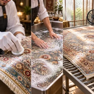 مراحل شستشوی تخصصی فرش ابریشم